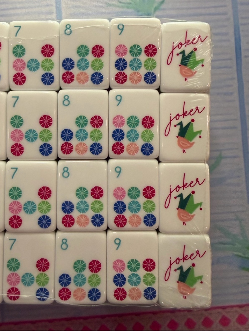 Pink and Green Mahjong Tiles - Picture 7 of 10